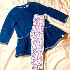 Burt’s Bees Organic Dress & floral legging